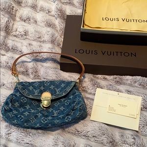 Louis Vuitton Monogram Denim Mini Pleaty Bag